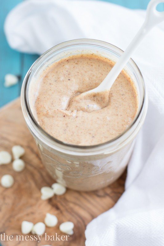 White Chocolate Cinnamon Almond Butter | www.themessybakerblog.com