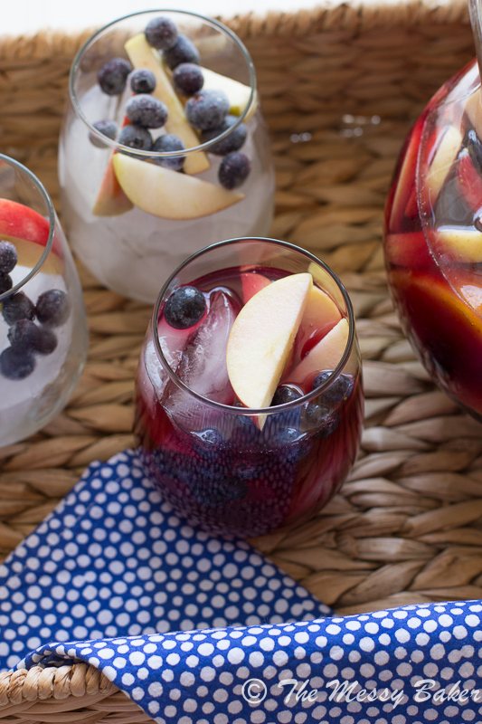 Wicked Pomegranate Blueberry Sangria ~ #SundaySupper