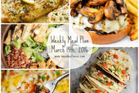 Weekly Meal Plan March 14 2016
