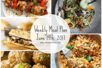 Weekly Meal Plan, June 19, 2017