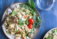 Char-Grilled Quinoa & Seasonal Veggies with Fresh Basil Balsamic