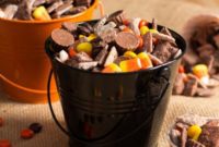 Spooky Sweet Chocolate Peanut Butter Puppy Chow