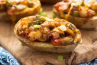 Crispy Potato Skins with Zesty Gluten-Free Chicken Fajita Filling