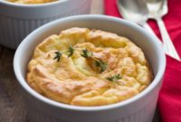 Cheesy Herb Potato Soufflés