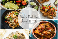 Weekly Meal Plan for August 17, 2015