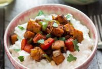 Vegetarian Gluten-Free Sweet Potato Fajita Cottage Cheese Bowls