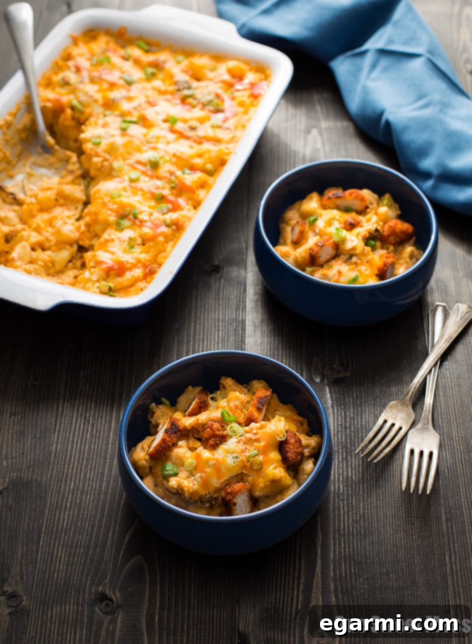 Creamy, Spicy Buffalo Chicken Mac and Cheese for Game Day