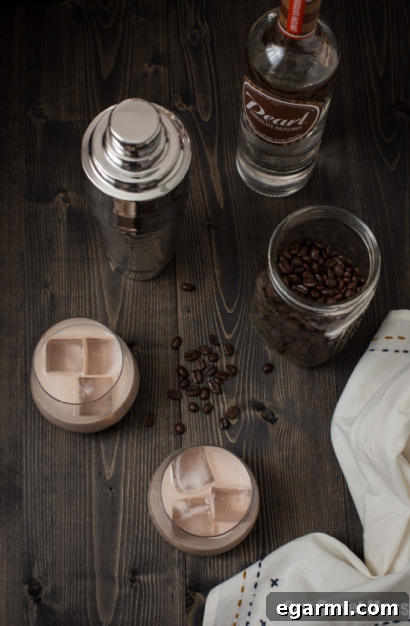 Chocolate Hazelnut White Russian Cocktail