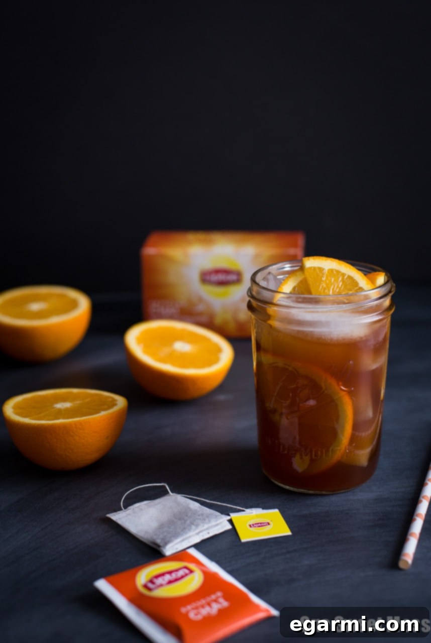 Honey Orange Iced Chai Tea