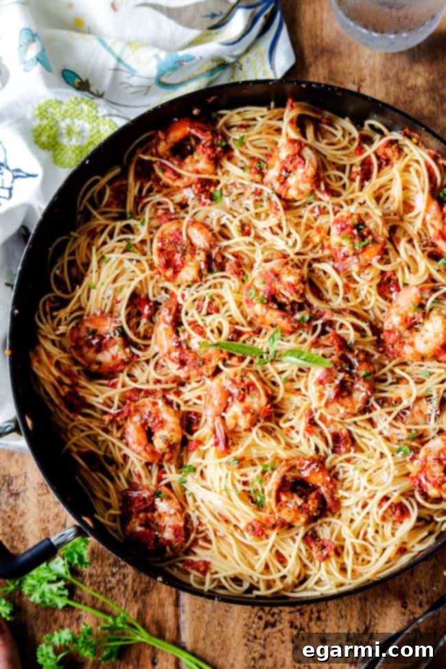 Quick & Easy 20-Minute Sun-Dried Tomato Basil Shrimp Pasta
