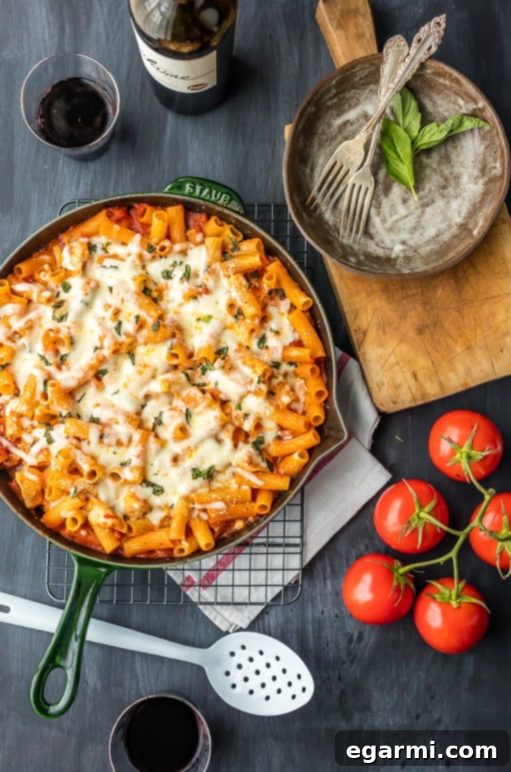Chicken Parmesan Pasta Skillet Recipe