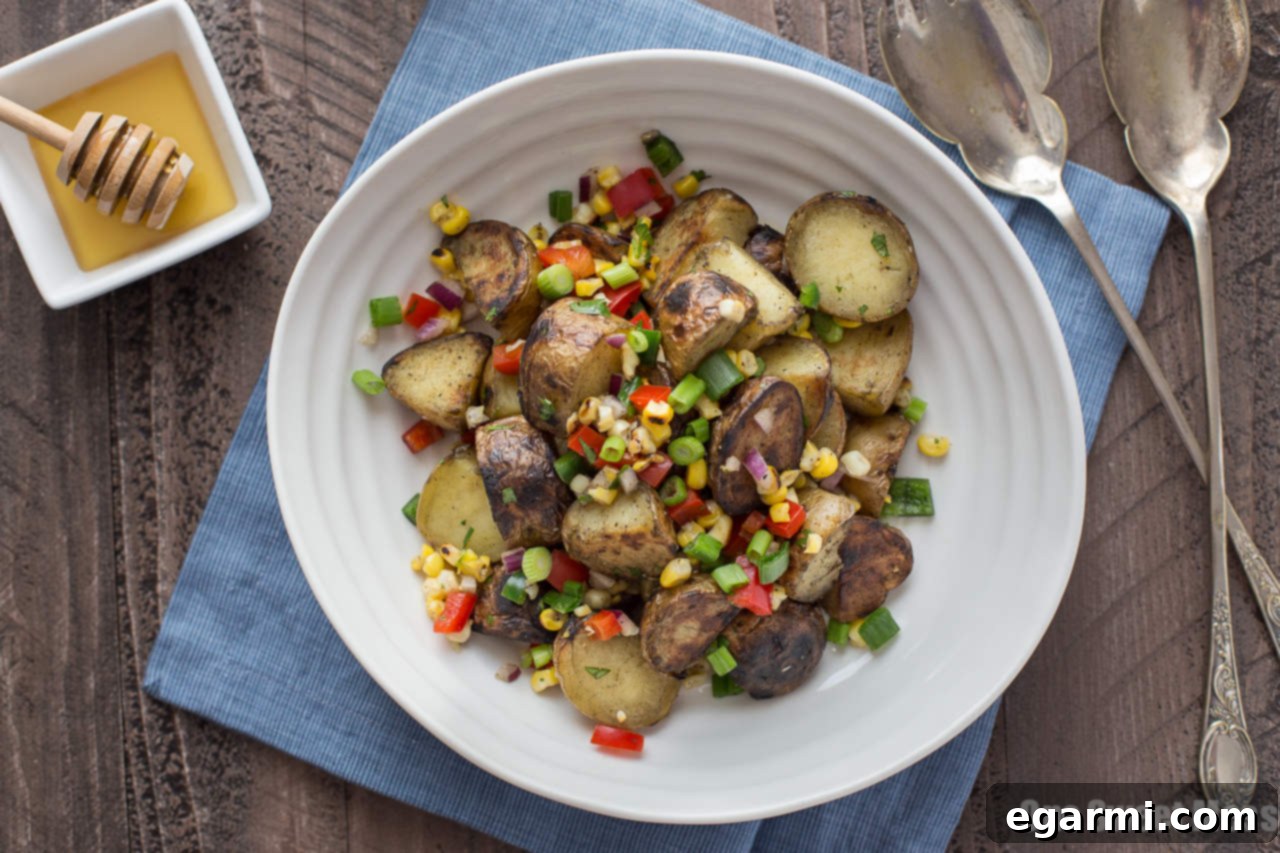 Grilled Potato Salad with Honey Chipotle Vinaigrette - ingredients