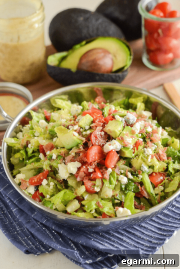 Vibrant and fresh Copycat Maggiano’s Chopped Salad, a light yet satisfying meal for Tuesday