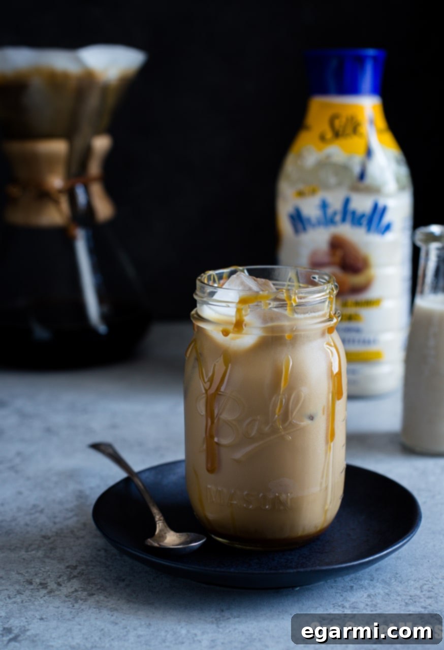 Spiked Salted Caramel Iced Coffee for Brunch