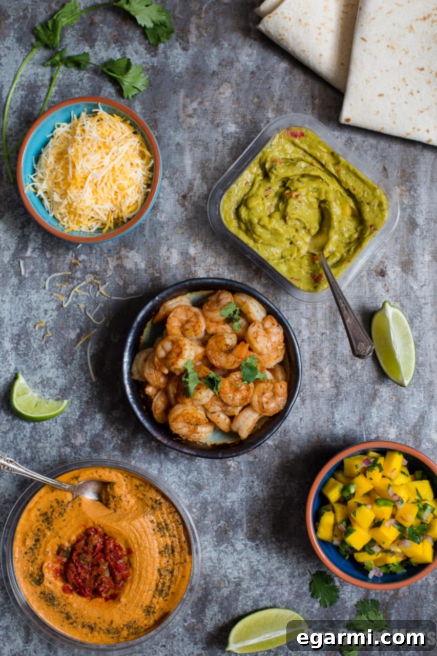 Easy Shrimp Burrito Recipe with Fresh Mango Salsa