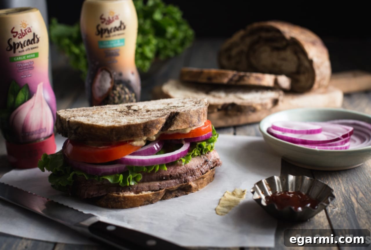 BBQ Steakhouse Sandwich - Sliced Flank Steak
