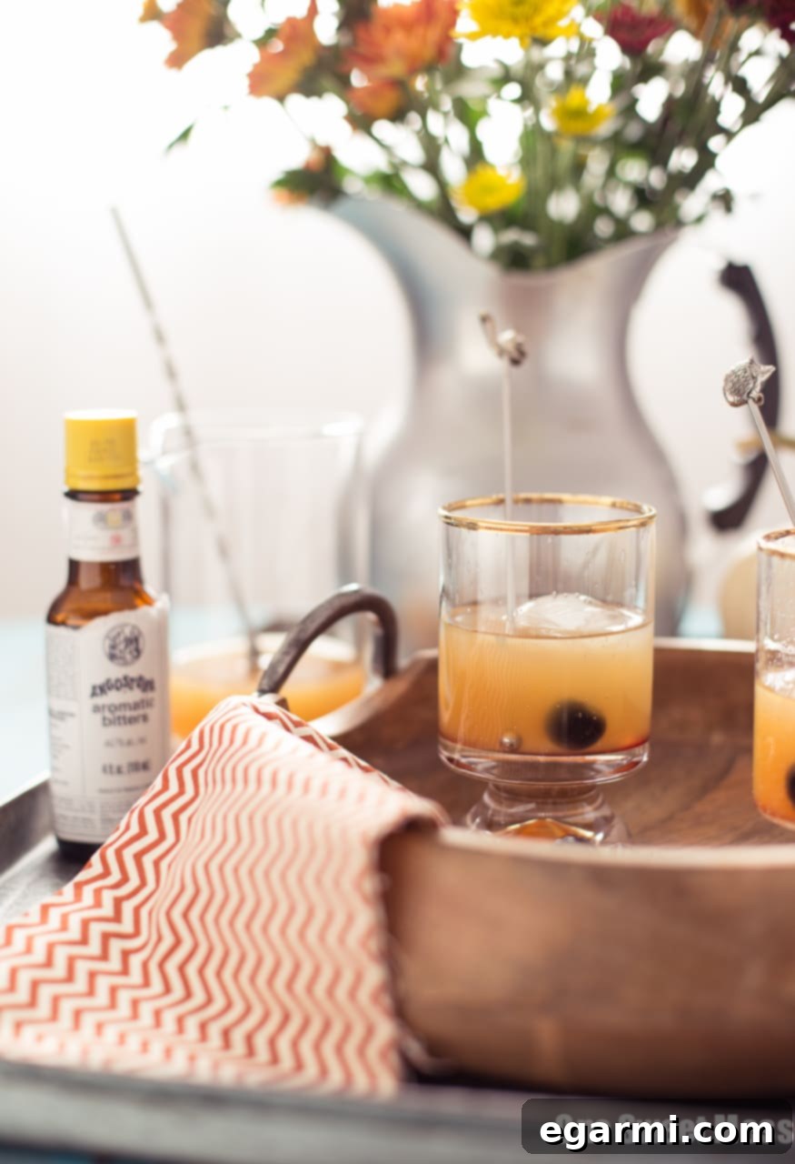 Rich Pumpkin Spice Rum Old Fashioned in a Glass
