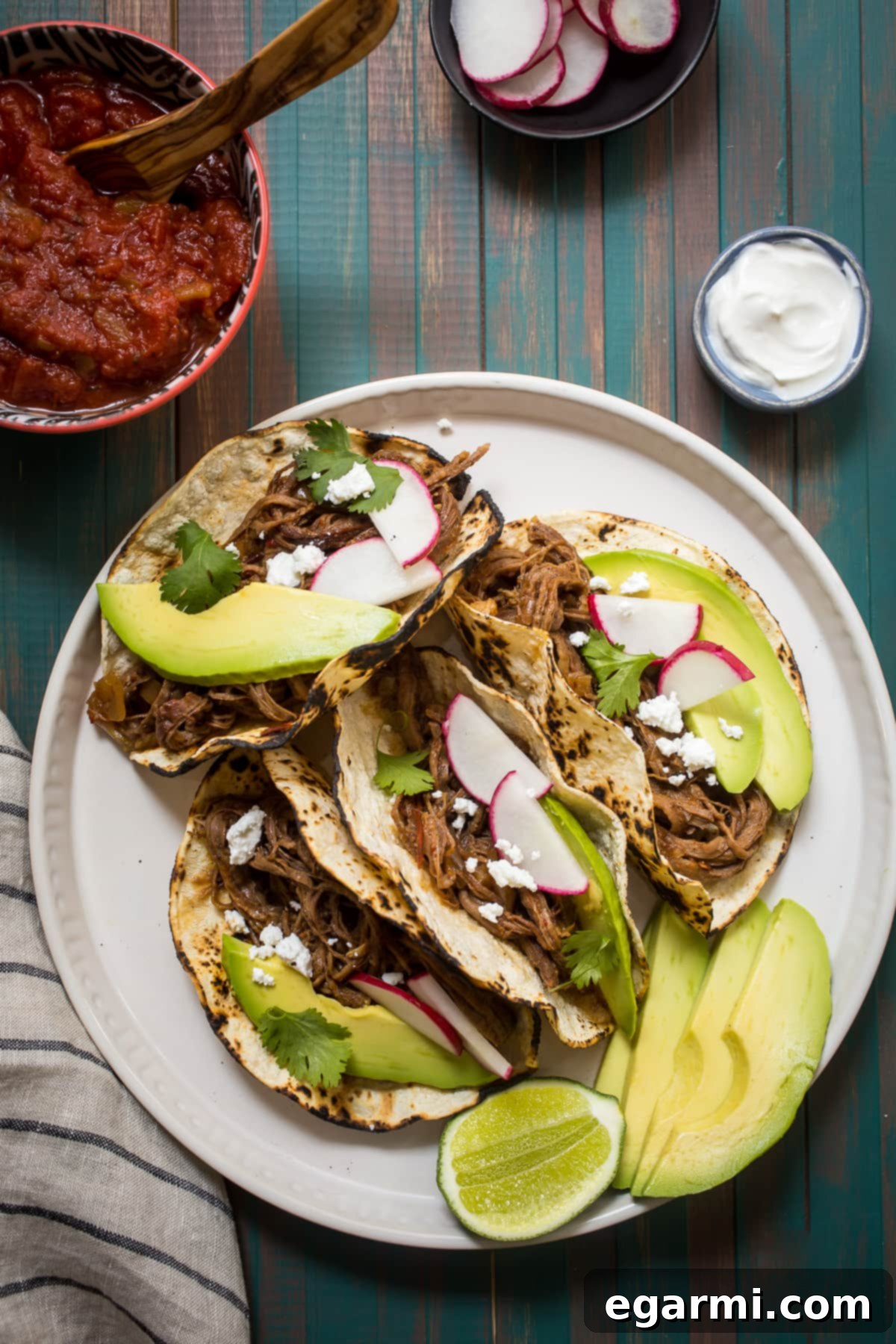 Spicy Shredded Beef Tacos