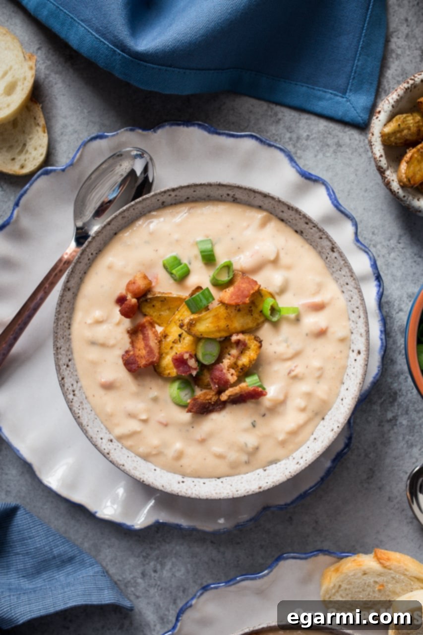 Close-up of Bacon Beer Cheese Soup showcasing its creamy texture and rich color