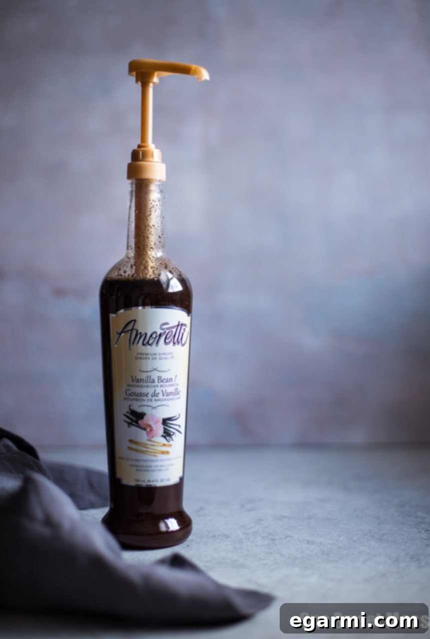 Velvet Citrus Rosé Sangria 5 A bottle of Amoretti Madagascar Vanilla Bean Syrup