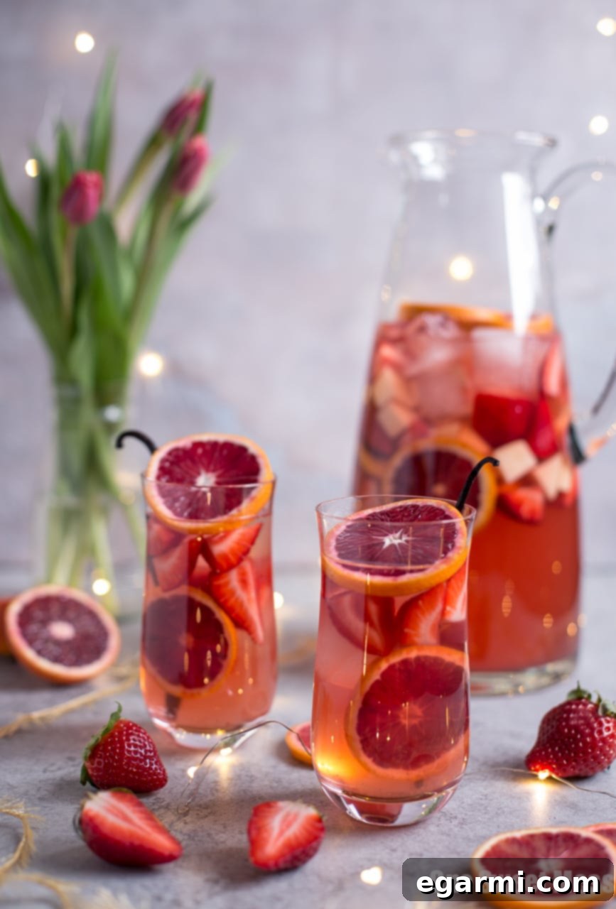 Velvet Citrus Rosé Sangria 6 Blood Orange Vanilla Bean Rosé Sangria, ready to serve