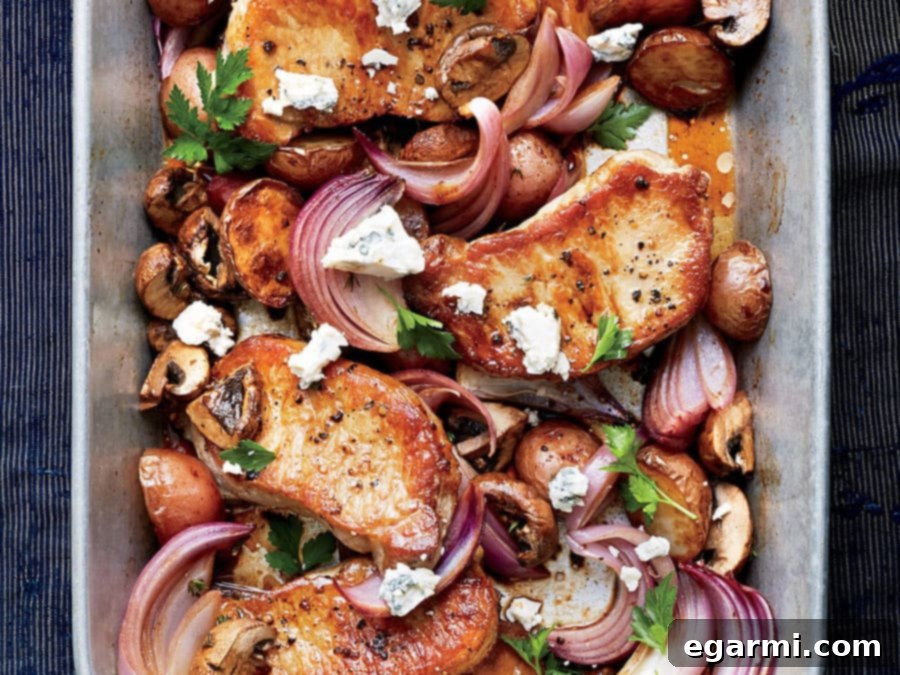 Pork Chops with Balsamic Roasted Vegetables