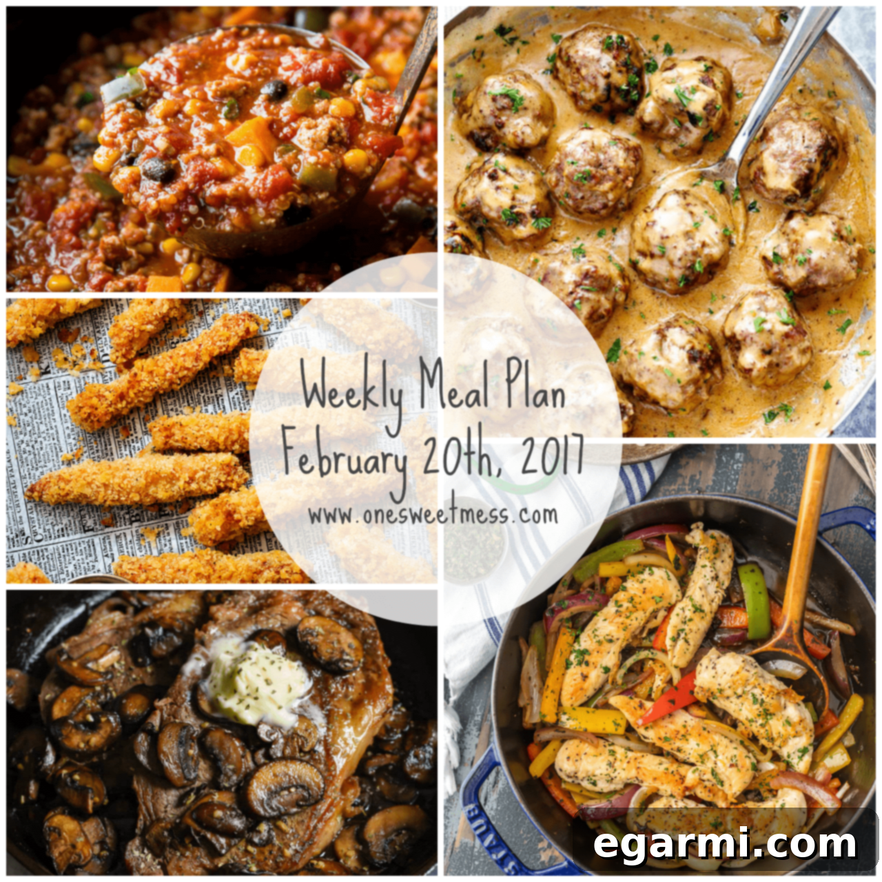Delicious and Easy Weekly Meal Plan for Balanced Meals