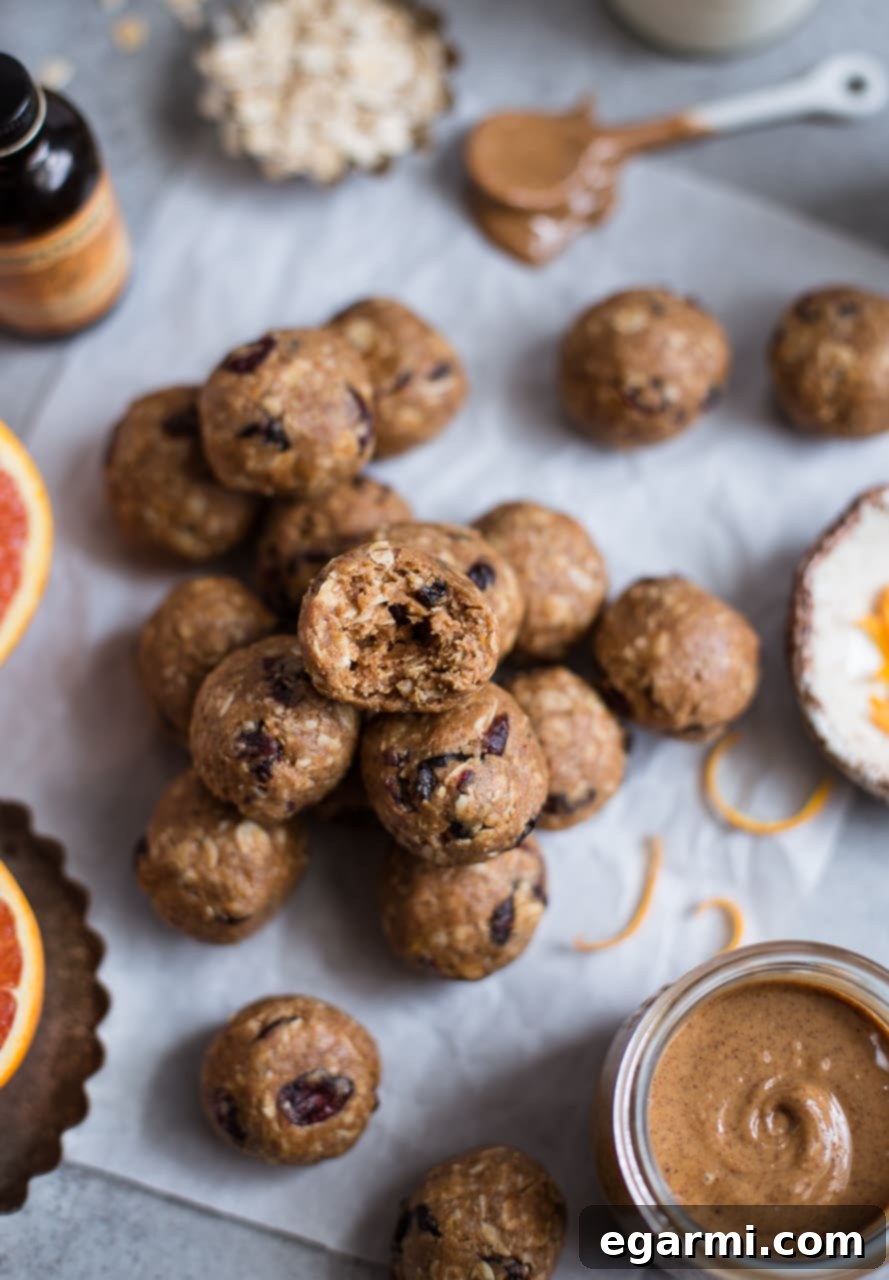 Vegan Gluten-Free Cranberry Orange Energy Bites