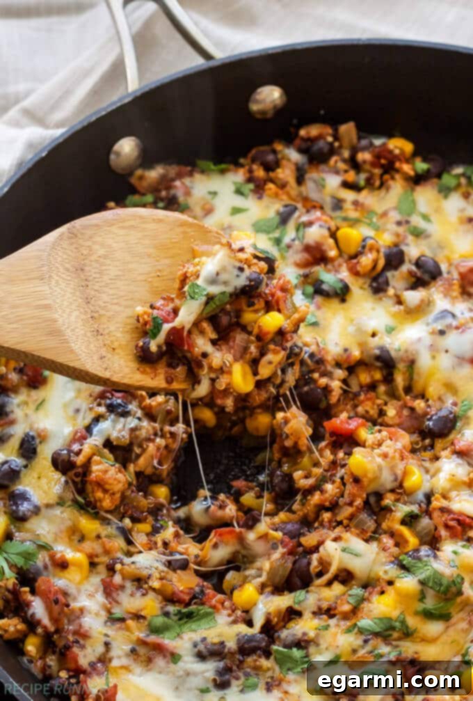Turkey Taco Quinoa Skillet Tacos – Healthy and Fast