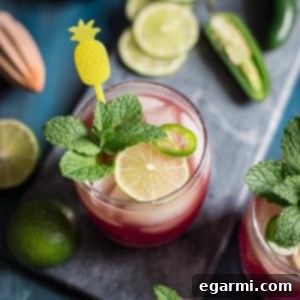 Cranberry Pineapple Jalapeno Margaritas