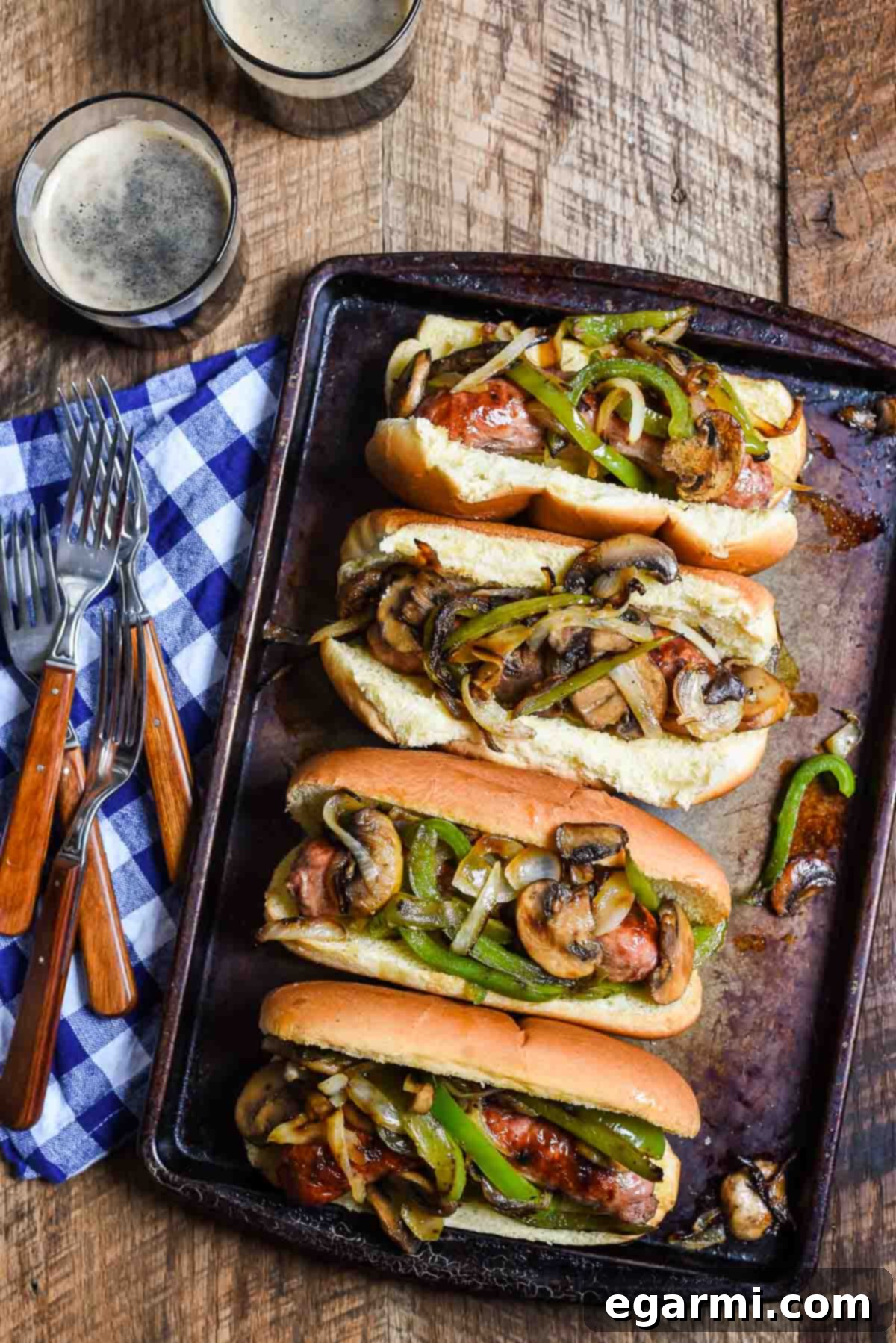 Philly Cheese Brats - A fun and hearty sandwich recipe