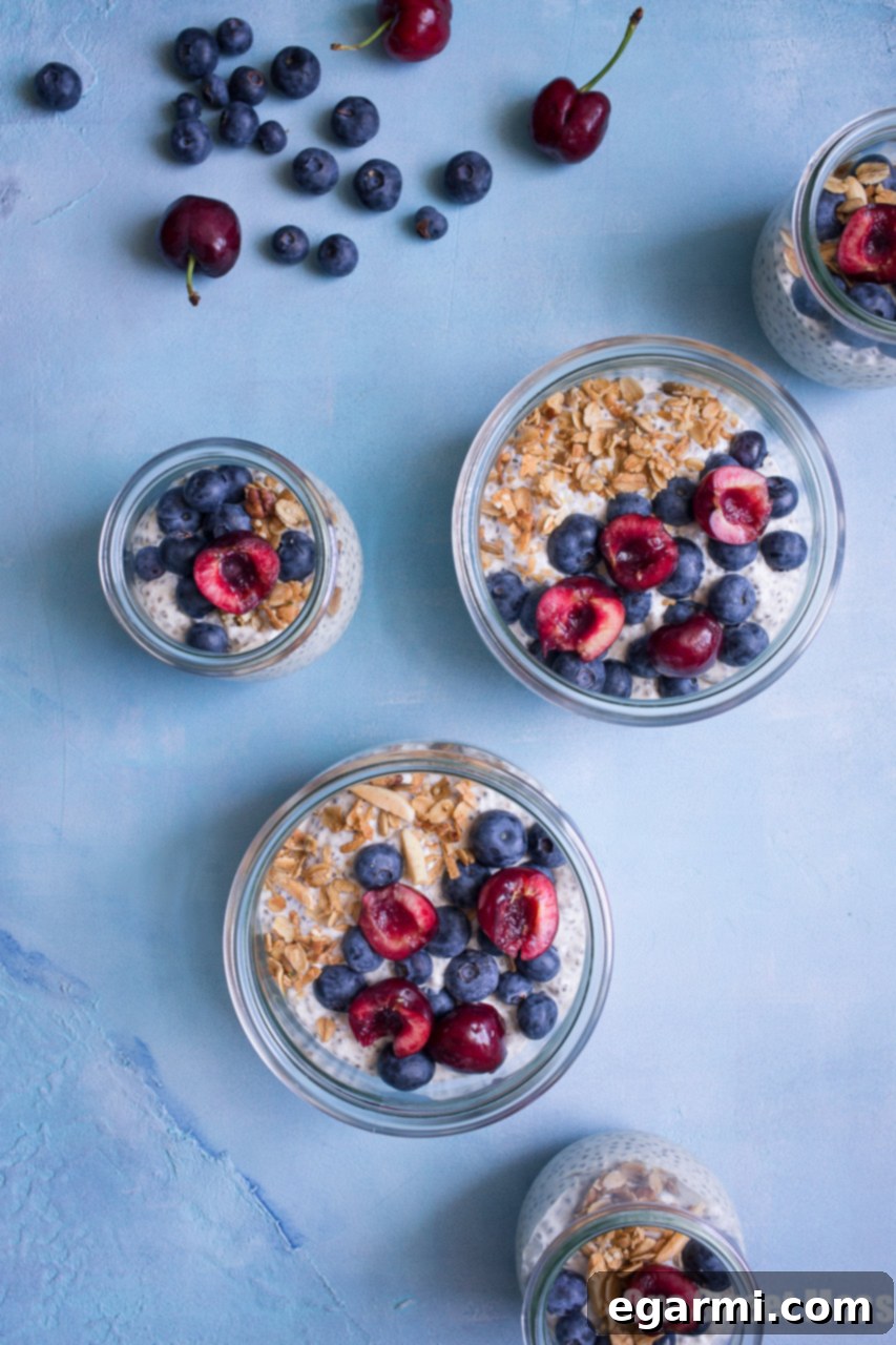 Simply Vanilla Gluten-Free Vegan Chia Pudding 2 This Very Vanilla Chia Pudding is gluten-free, vegan-friendly, naturally sweetened, and high in protein. It's a great on-the-go healthy breakfast option.