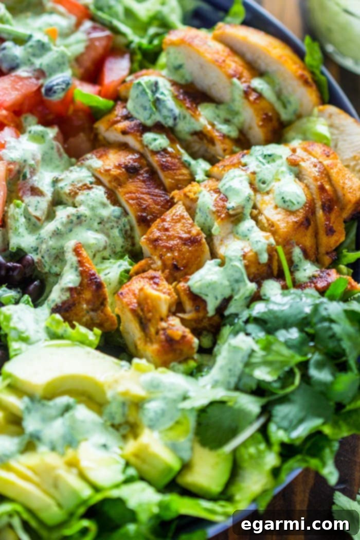 Southwestern Chicken Salad with Creamy Cilantro Dressing - A healthy and vibrant Thursday dinner, packed with fresh ingredients.
