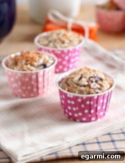 A basket full of freshly baked Blueberry Carrot Muffins, ready to be served.