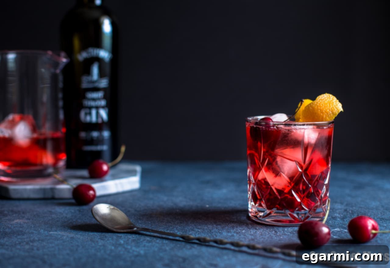 Classic Negroni - The foundational inspiration for the cherry twist.