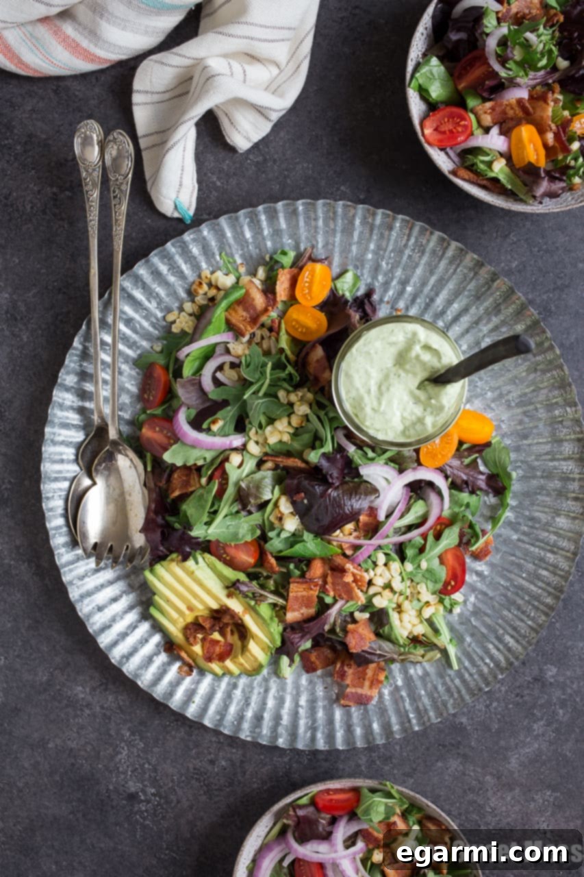 Weekly Meal Plan, June 19, 2017 3 BLT Salad with Grilled Corn and Avocado Ranch Dressing