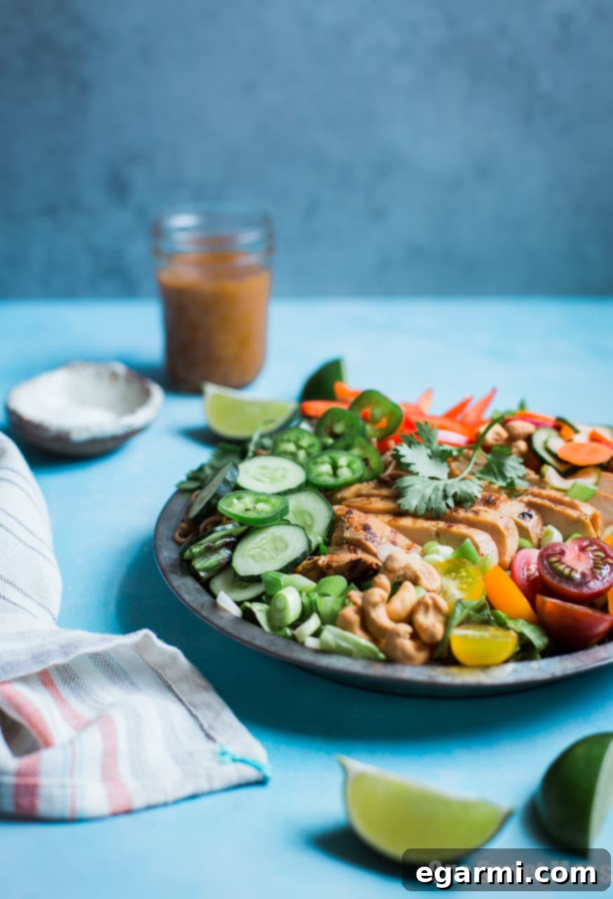 Bahn Mi Chicken Salad with Pineapple Soy Glaze 6 Pineapple Soy Glazed Chicken Bahn Mi Salad with Peanut Dressing