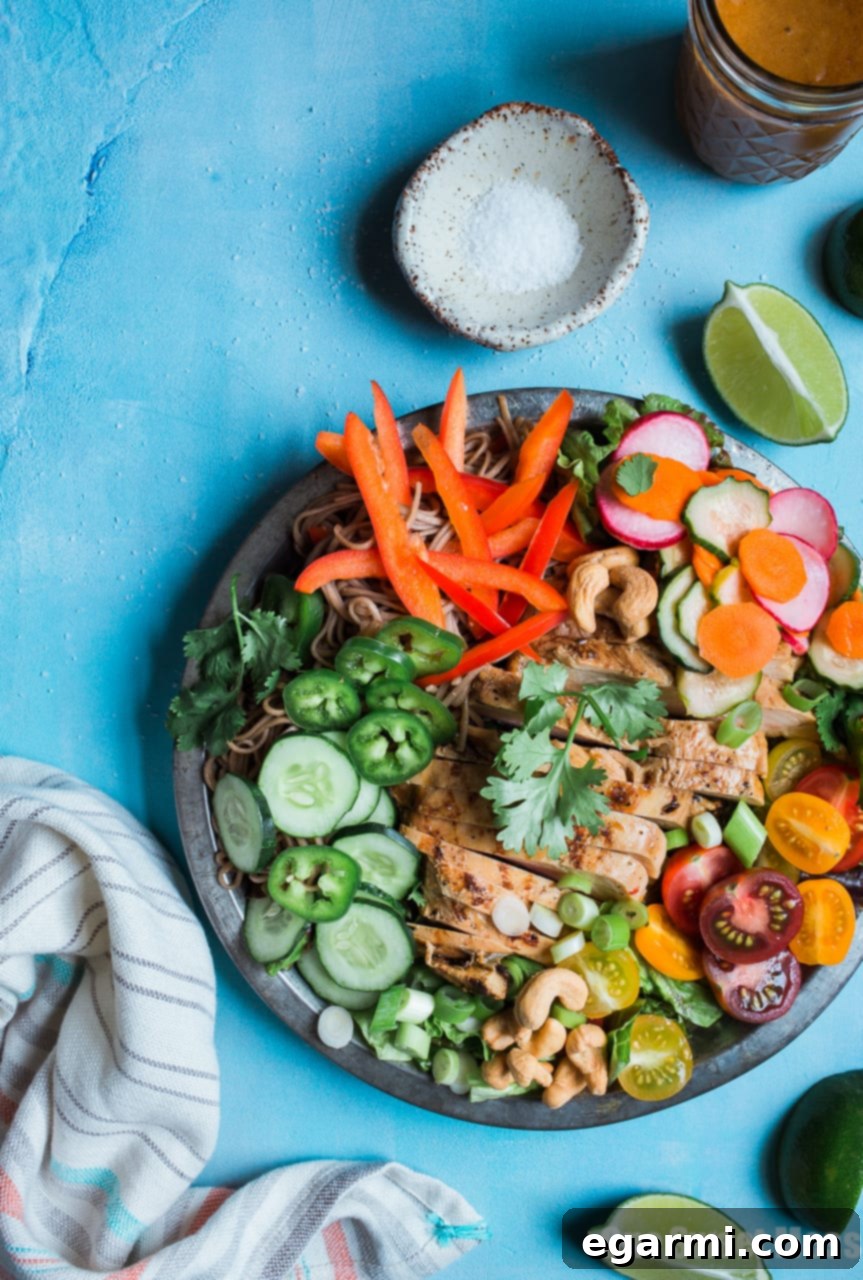 Bahn Mi Chicken Salad with Pineapple Soy Glaze 7 Pineapple Soy Glazed Chicken Bahn Mi Salad with Peanut Dressing