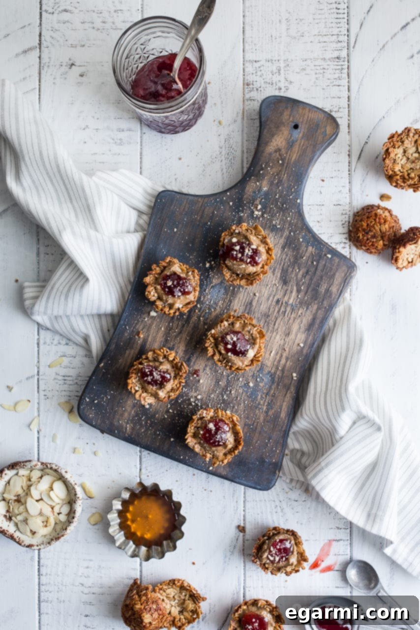 Honey Almond Butter Mini Granola Cups - Crunchy, Gluten-Free, Naturally Sweetened
