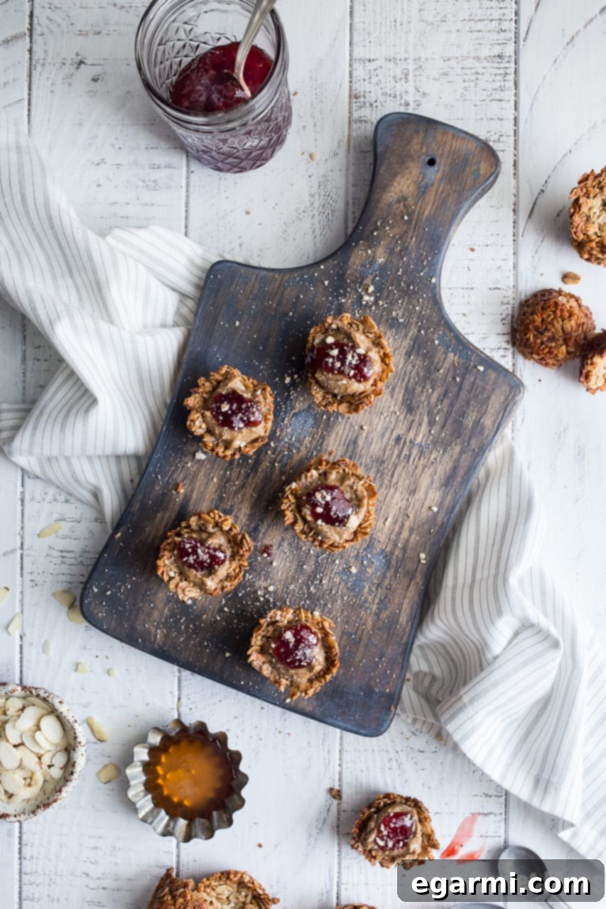 Variety of Honey Almond Butter Mini Granola Cups ready to eat
