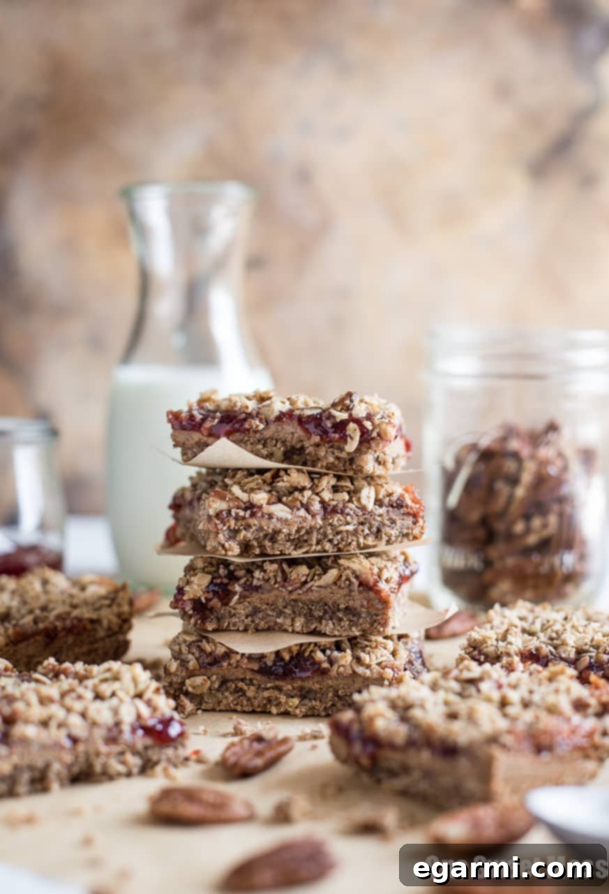 Delicious Gluten-Free Vegan Strawberry Almond Butter Crumb Bars