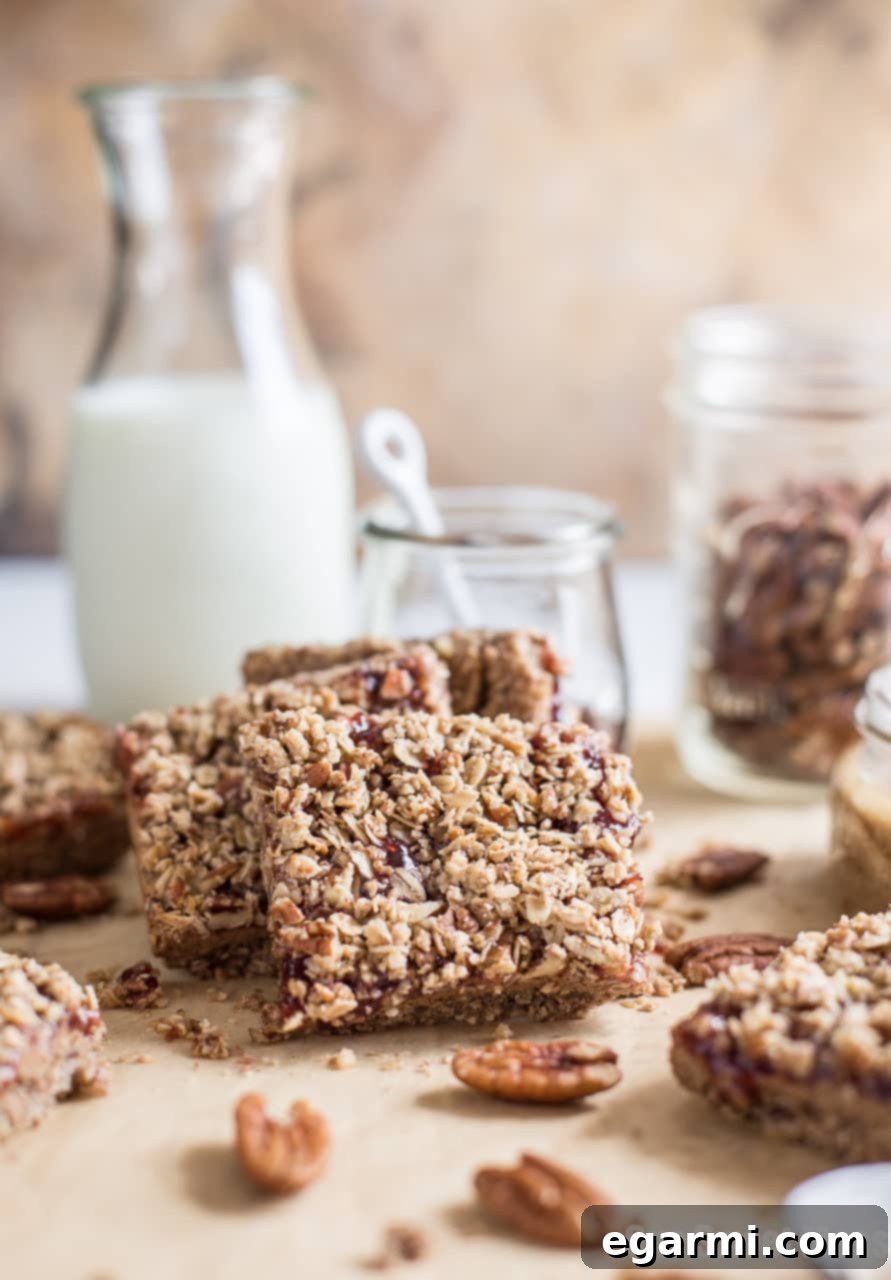 Healthy Strawberry Almond Butter Crumb Bars Recipe