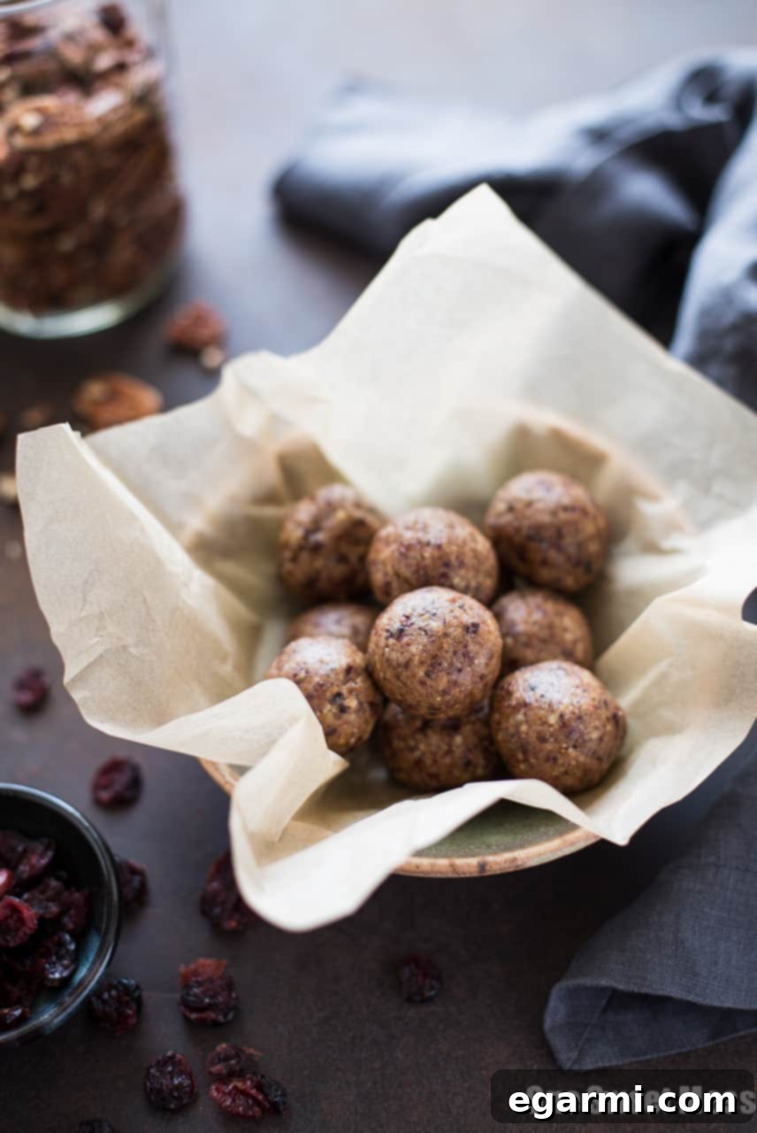 Toasted Pecan Cranberry Energy Bites - Your Healthy Gluten-Free Vegan Snack