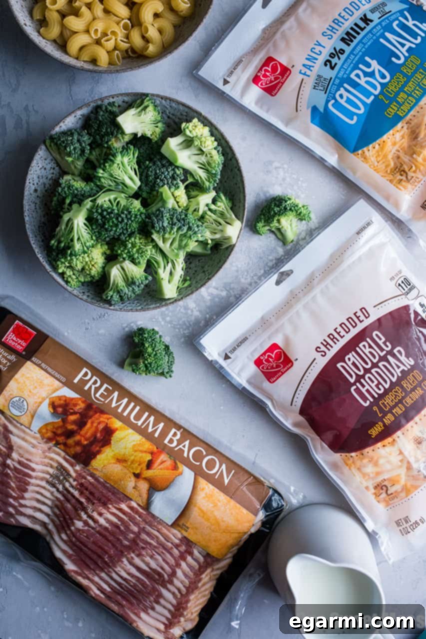Bacon Broccoli Mac and Cheese - Featuring budget-friendly Harris Teeter ingredients for family savings