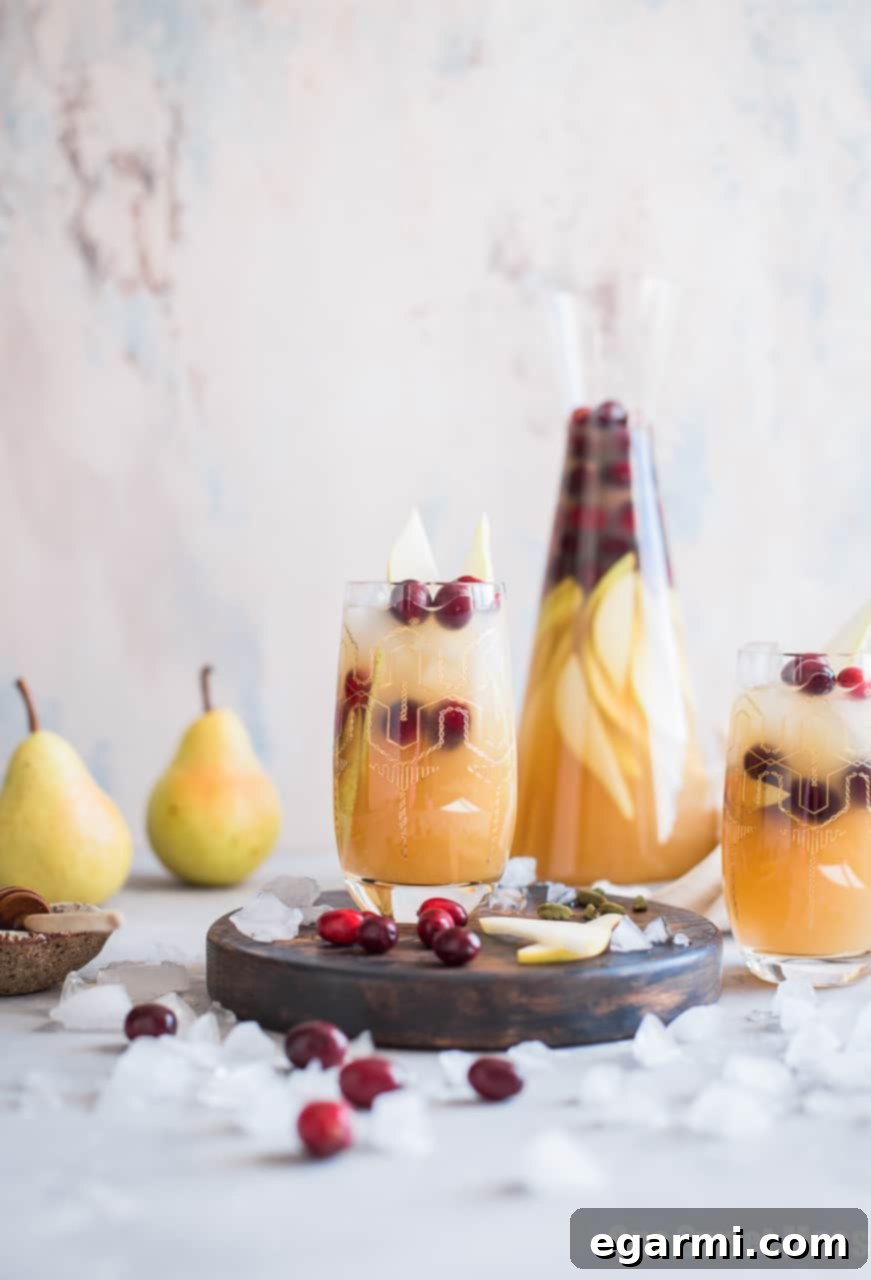 Honeyed Cardamom Pear Sangria 2 Honey Pear Cardamom Sangria