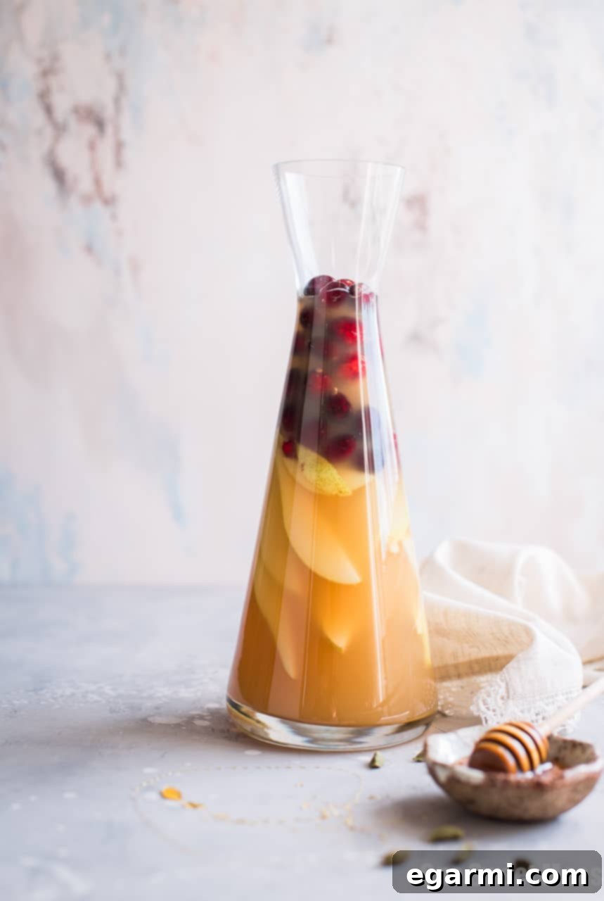 Honeyed Cardamom Pear Sangria 3 Honey Pear Cardamom Sangria