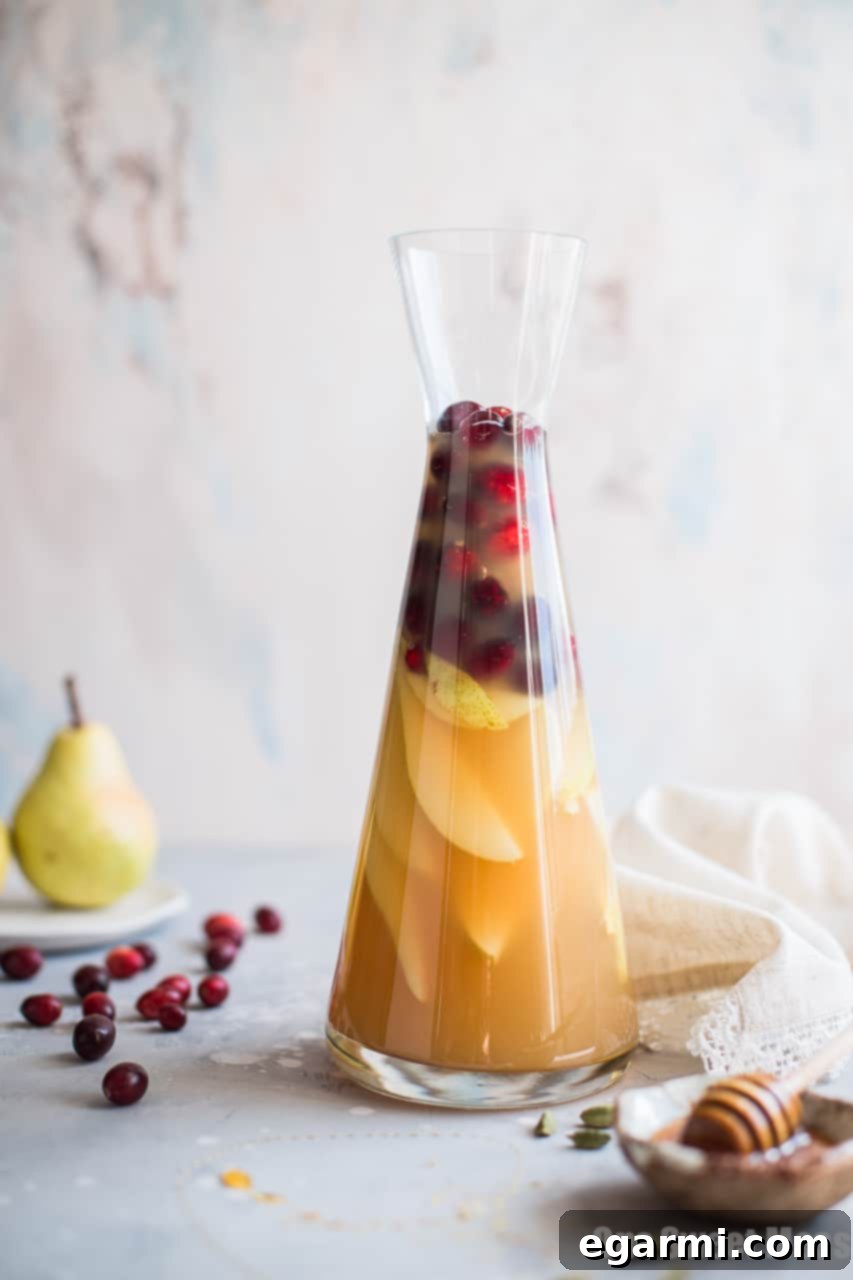 Honeyed Cardamom Pear Sangria 5 Honey Pear Cardamom Sangria