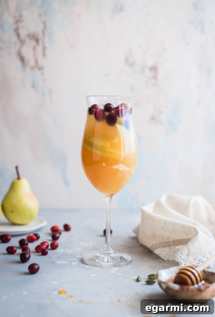 Honeyed Cardamom Pear Sangria 6 Honey Pear Cardamom Sangria