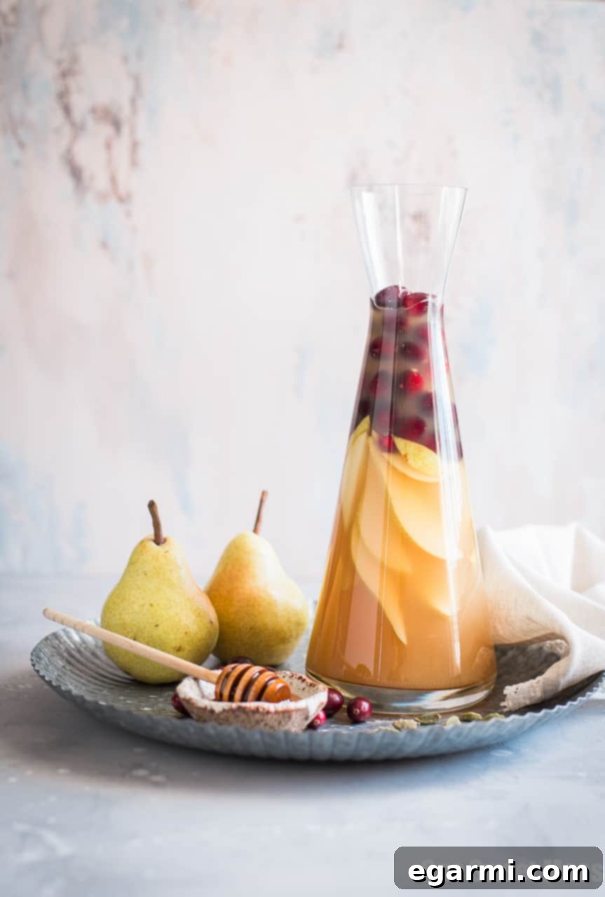 Honeyed Cardamom Pear Sangria 7 Honey Pear Cardamom Sangria