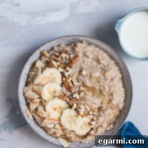 Banana Bread Steel Cut Oatmeal {Gluten-Free + Vegan}